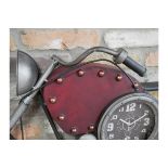 Large Metal Motorbike Clock