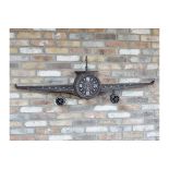 Large Rustic Plane Clock