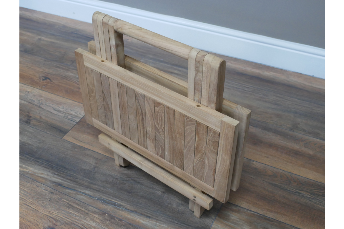 Teak Wood Folding (guests) Side Table - Image 3 of 3