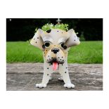 Wobbly Head Metal Dalmatian Planter