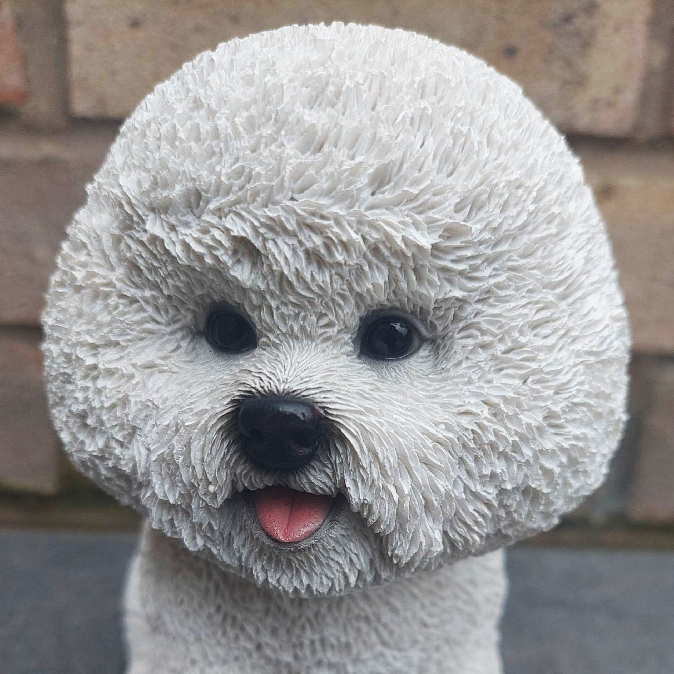 Well Groomed Sitting Bichon Frise Garden or Home Ornament - Image 2 of 4