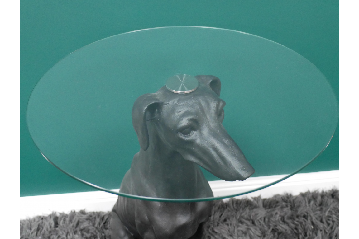 Large Black Dog Side Table - Image 3 of 5