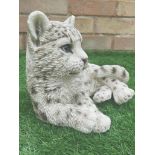 Snow Leopard Cub Garden and Home Ornament