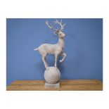 Snowy Stag on Ball