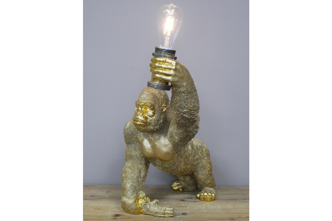 Large Golden Gorilla Light/Ornament - Image 4 of 4