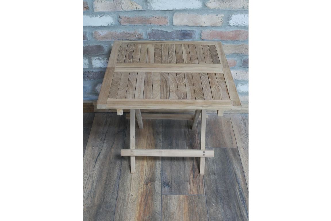 Teak Wood Folding (guests) Side Table - Image 2 of 3