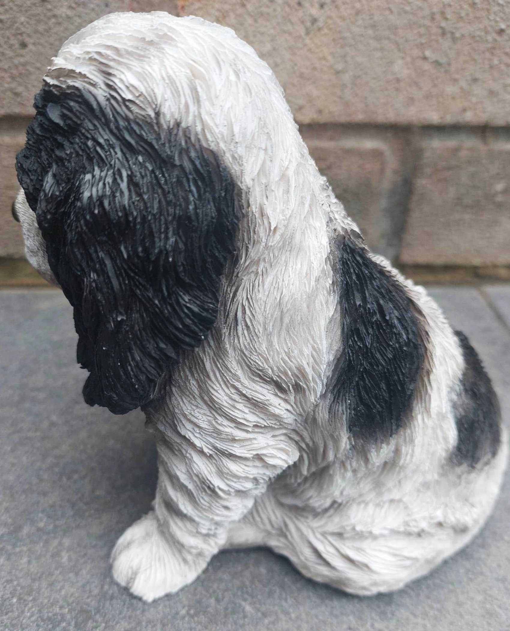 Black and White Cocker Spaniel Puppy Garden or Home Ornament - Image 2 of 5
