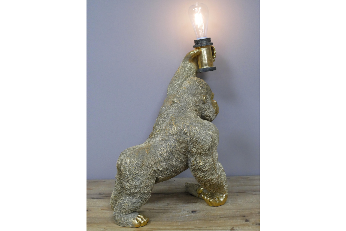 Large Golden Gorilla Light/Ornament - Image 2 of 4