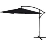 4x Banana Cantilever Parasol and Water Base - Black