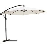 4x Banana Cantilever Parasol and Water Base - Ivory