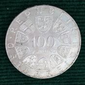 Austrian 100 Schilling Coin 1977 1200 Jahre