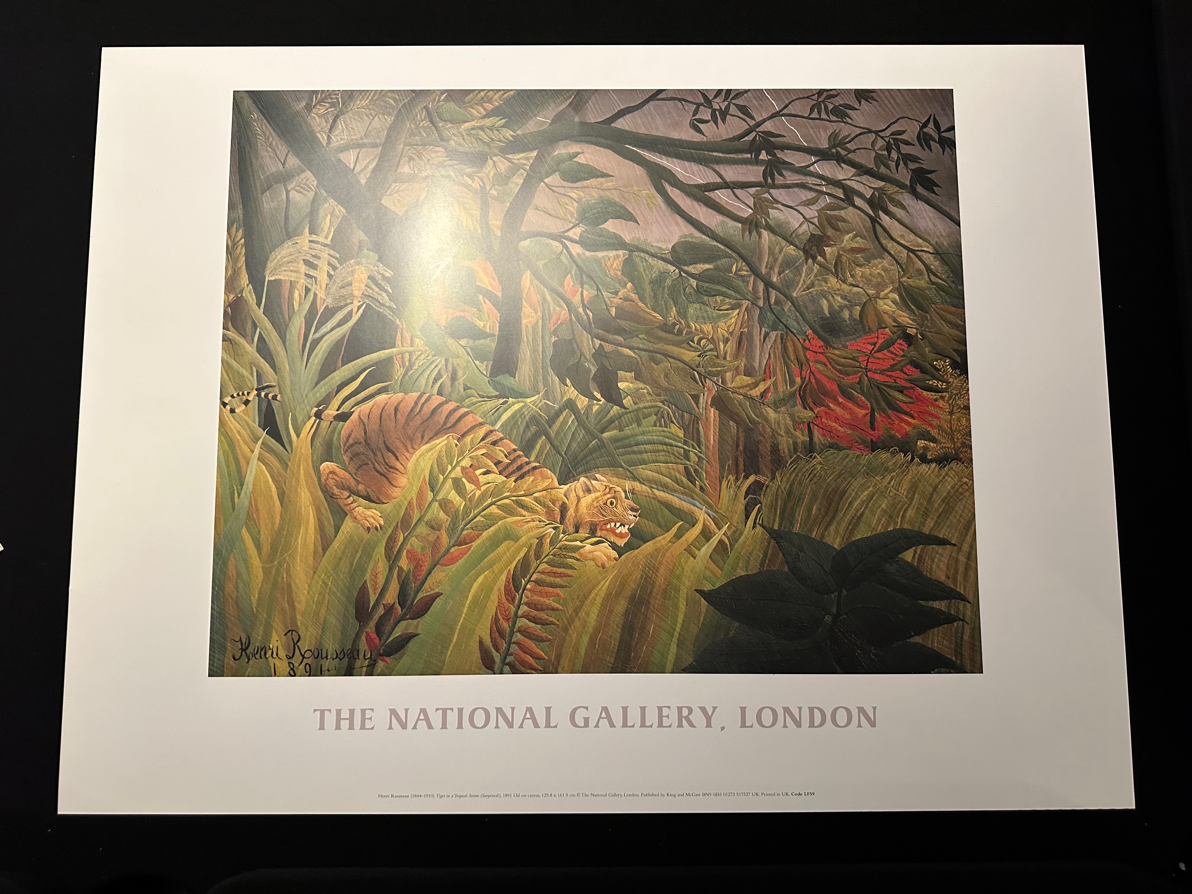 Two x Tiger In a Tropical Sunset By Henri Rousseau, The National Gallery