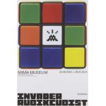 Invader (b. 1969-) Rubikcubist Poster 5 Rubik’s Cube, 2006 – A Mima Exhibition Poster, 2022