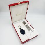 Cartier - Rare Brand New - Cartier Ballpoint Pen, Lead Pencil and Leather Keychain Gift Set