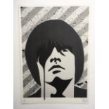 PURE EVIL, (b.1968) ‘Brian Jones’ of The Rolling Stones, Screenprint Very Very Rare, Artist Proof...