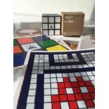Invader (France b. 1969-) "Rubikcubist" Invader Postcard Kit & RUBIK'S X INVADER CUBE, Sold Out E...