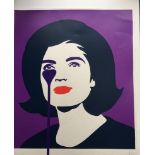 PURE EVIL (English 1968) Purple ‘Jackie Kennedy in Tears’, screenprint, signed numbered Limited E...