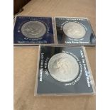 3 Commemorative Coins of Lady Diana Spencer