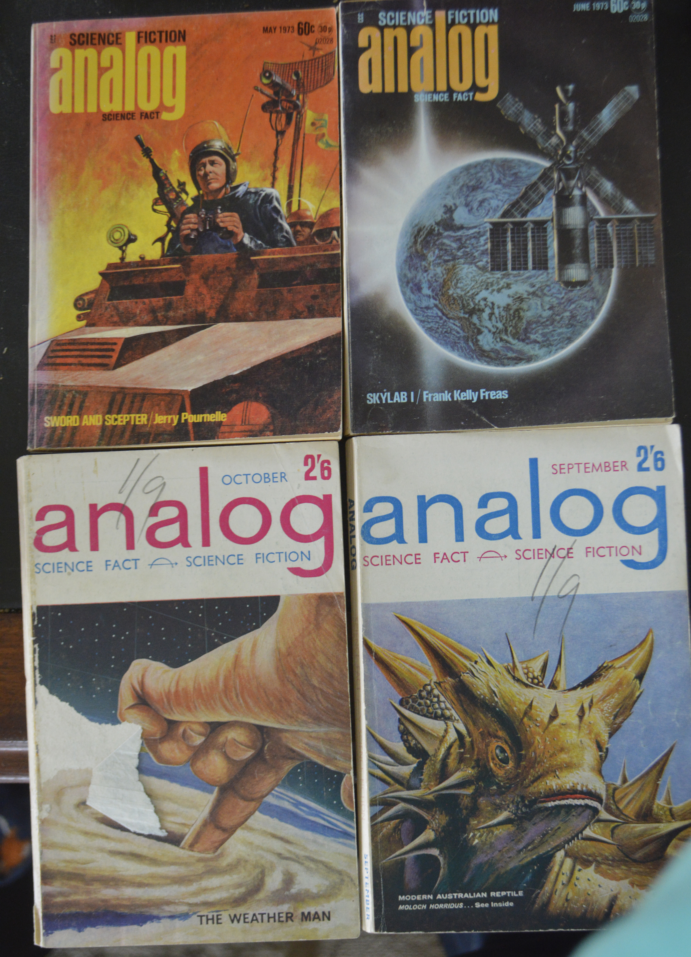 Analog Science Fiction & Fact 40 Volumes From The 1960's + 70's All With Complete 1st Ed. Stories