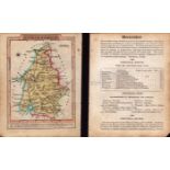 Dorsetshire Engraved Hand Coloured George IV Antique Map & Text.