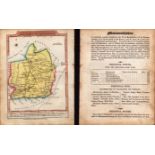 Monmouthshire Engraved Hand Coloured George IV Map & Text.