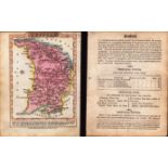 Suffolk Engraved Hand Coloured George IV Antique Map & Text.