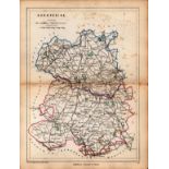 Antique Railway Map of Shropshire Drawn & Engraved by John Emslie.