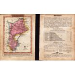 Berkshire Engraved Hand Coloured George IV Antique Map & Text.