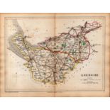 Antique Railway Map of Cheshire Drawn & Engraved by John Emslie.