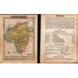Devonshire Engraved Hand Coloured George IV. Antique Map & Text.