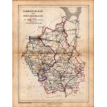 Antique Railway Map of Cambridgeshire Drawn & Engraved by John Emslie.