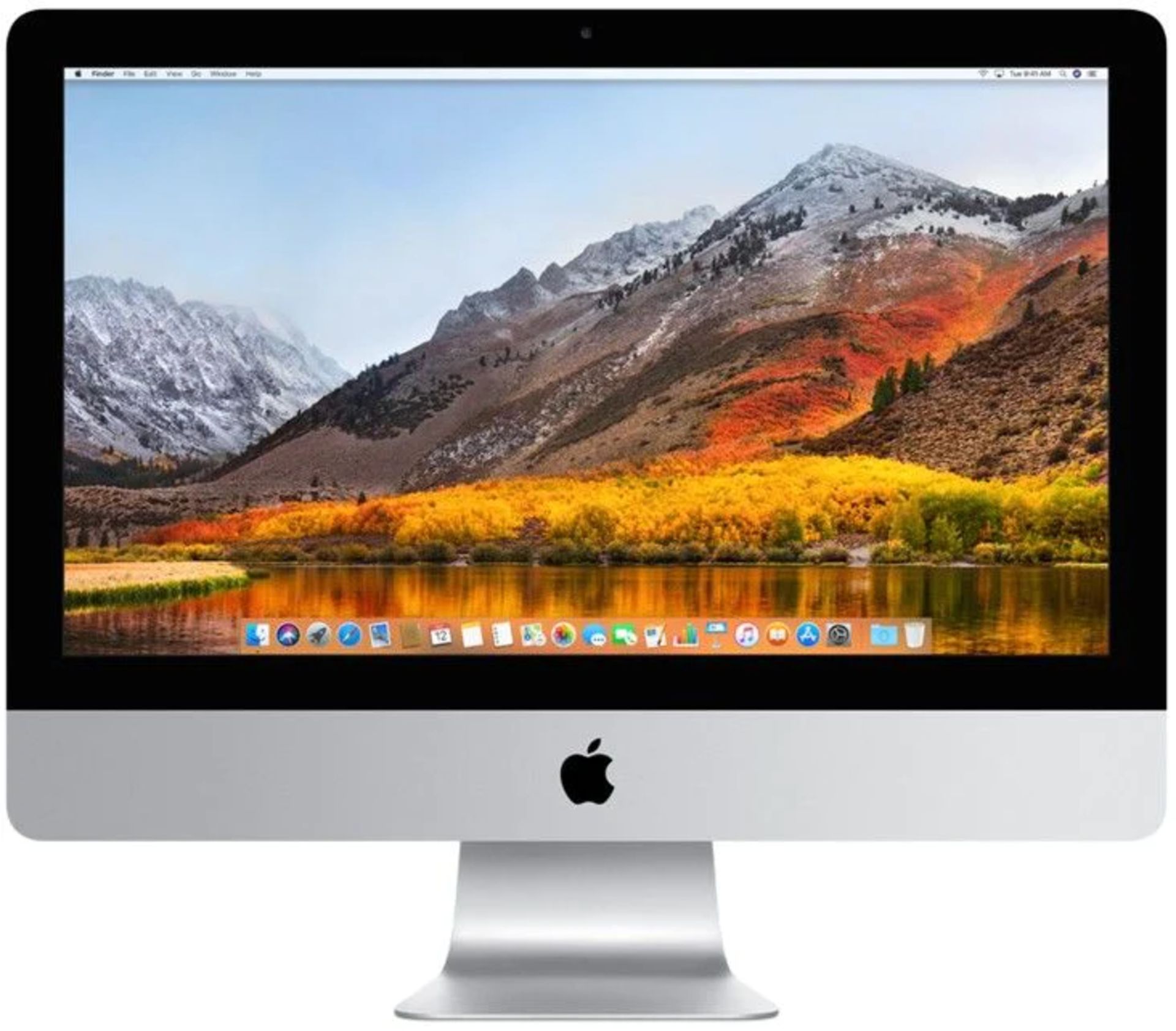 Apple iMac 21.5” OS X High Sierra Intel Core i3 4GB Memory 500GB HD Radeon Webcam WiFi Office