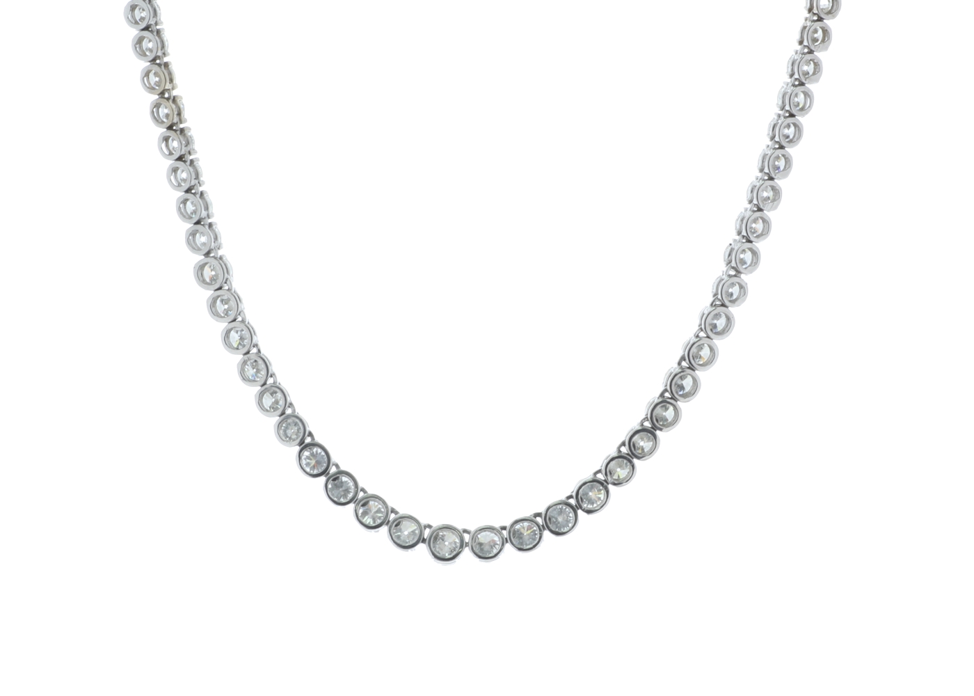 18ct 16"""" White Gold Tennis Diamond Collaret 10.00ct - Image 2 of 5