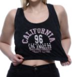 5 x Women's Black workout Crop-top