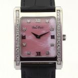 Paul Picot / 4079 Diamond Dial Diamond Case Mother of Pearl - Lady's Steel Wristwatch