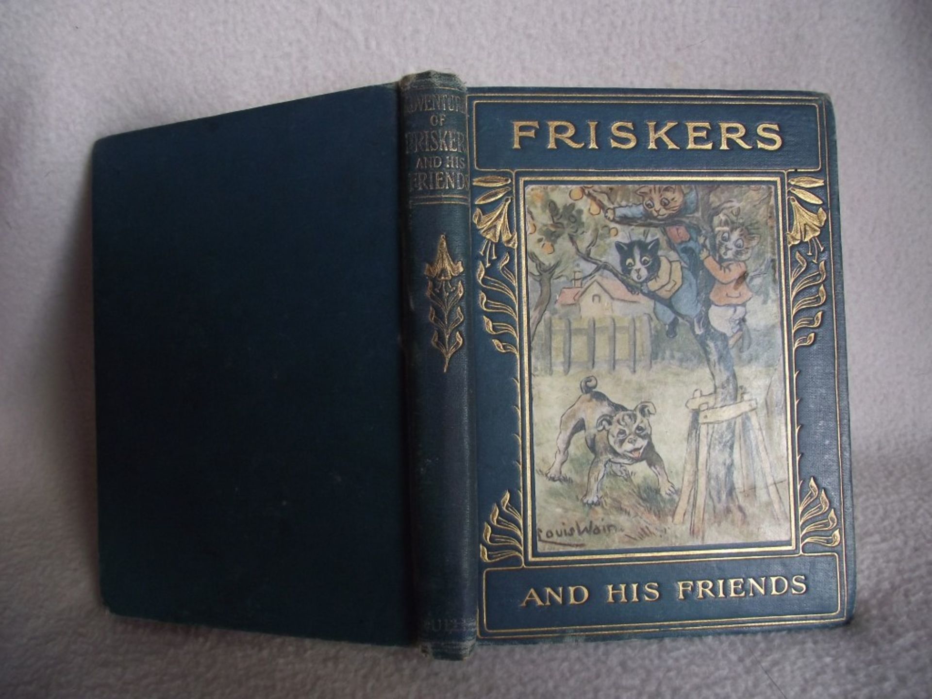 Louis Wain Illustrations - The Adventures of Friskers and his Friends - Circa 1907 - Image 2 of 36