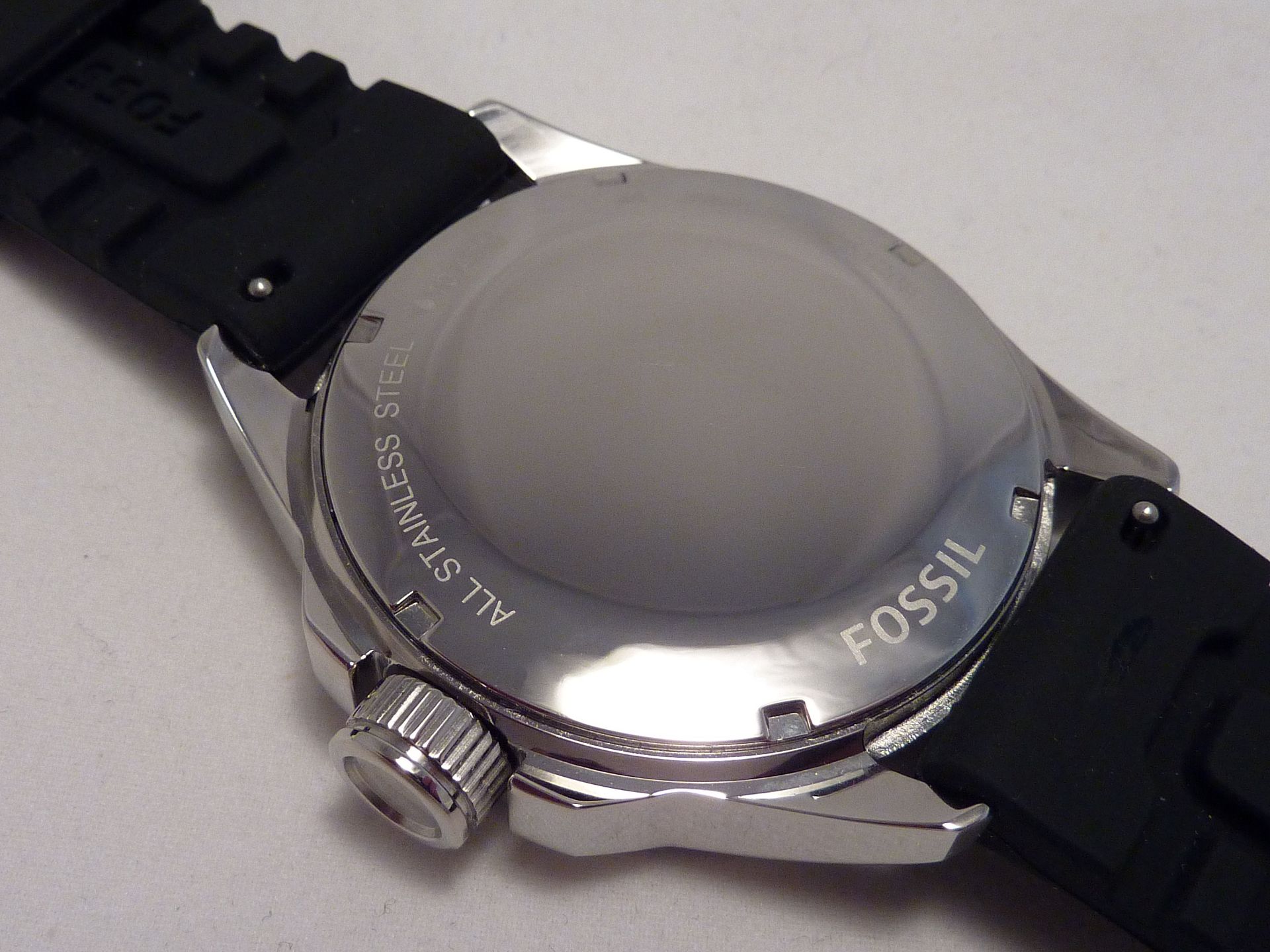 Fossil “Decker” - AM4384 Black silicon Strap Date watch. - Image 3 of 5