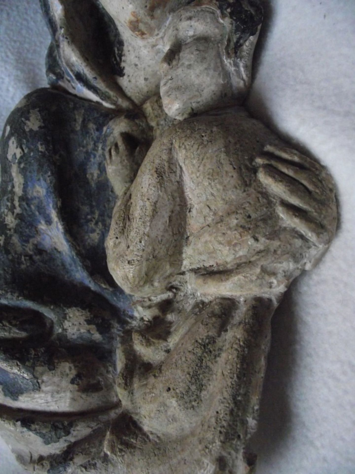 Antique Madonna & Child Wall Hanging Figure - 11 3/4"" High. - Image 10 of 21