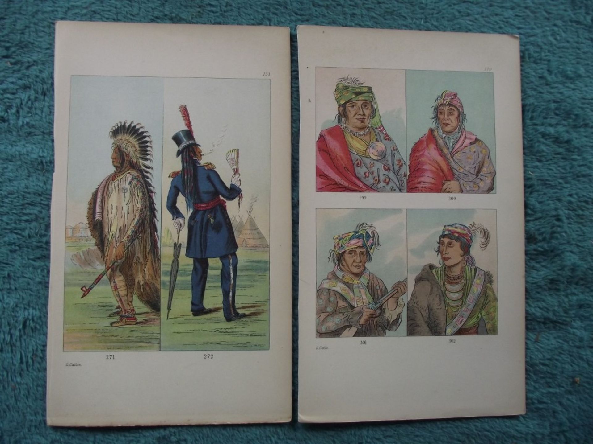 65 X book plates - George Catlin - Illustrations of the North American Indians - Circa 1876 - Image 5 of 40