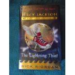 Percy Jackson The Lightning Thief By Rick Riordan - Puffin 2005 - Signed