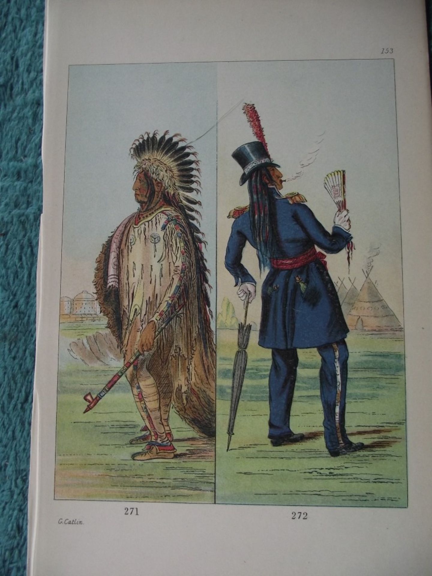 65 X book plates - George Catlin - Illustrations of the North American Indians - Circa 1876 - Image 6 of 40