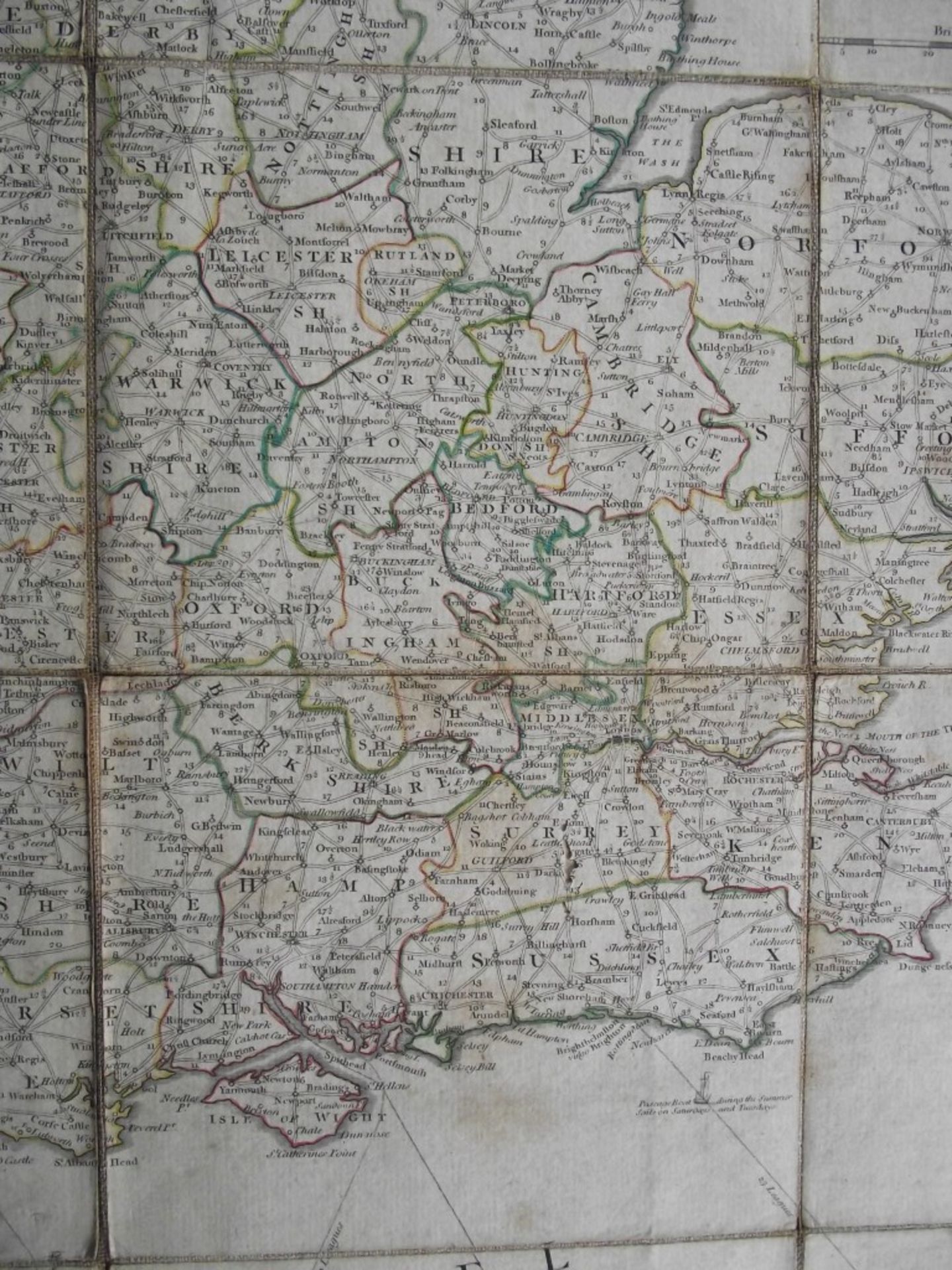 A New Map of the Roads of Ireland and Scotland - by Laurie & Whittle - 12th May 1794 - Original c... - Image 17 of 31