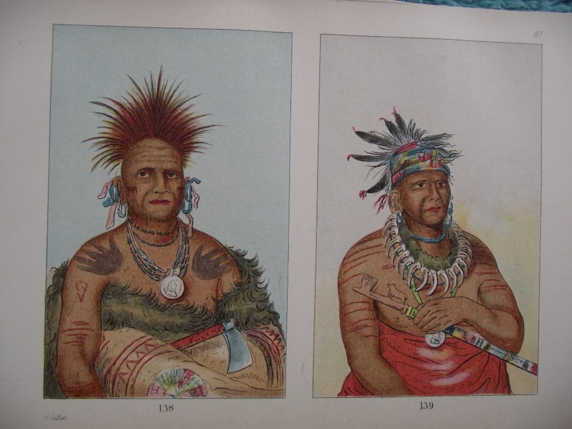 65 X book plates - George Catlin - Illustrations of the North American Indians - Circa 1876 - Image 24 of 40