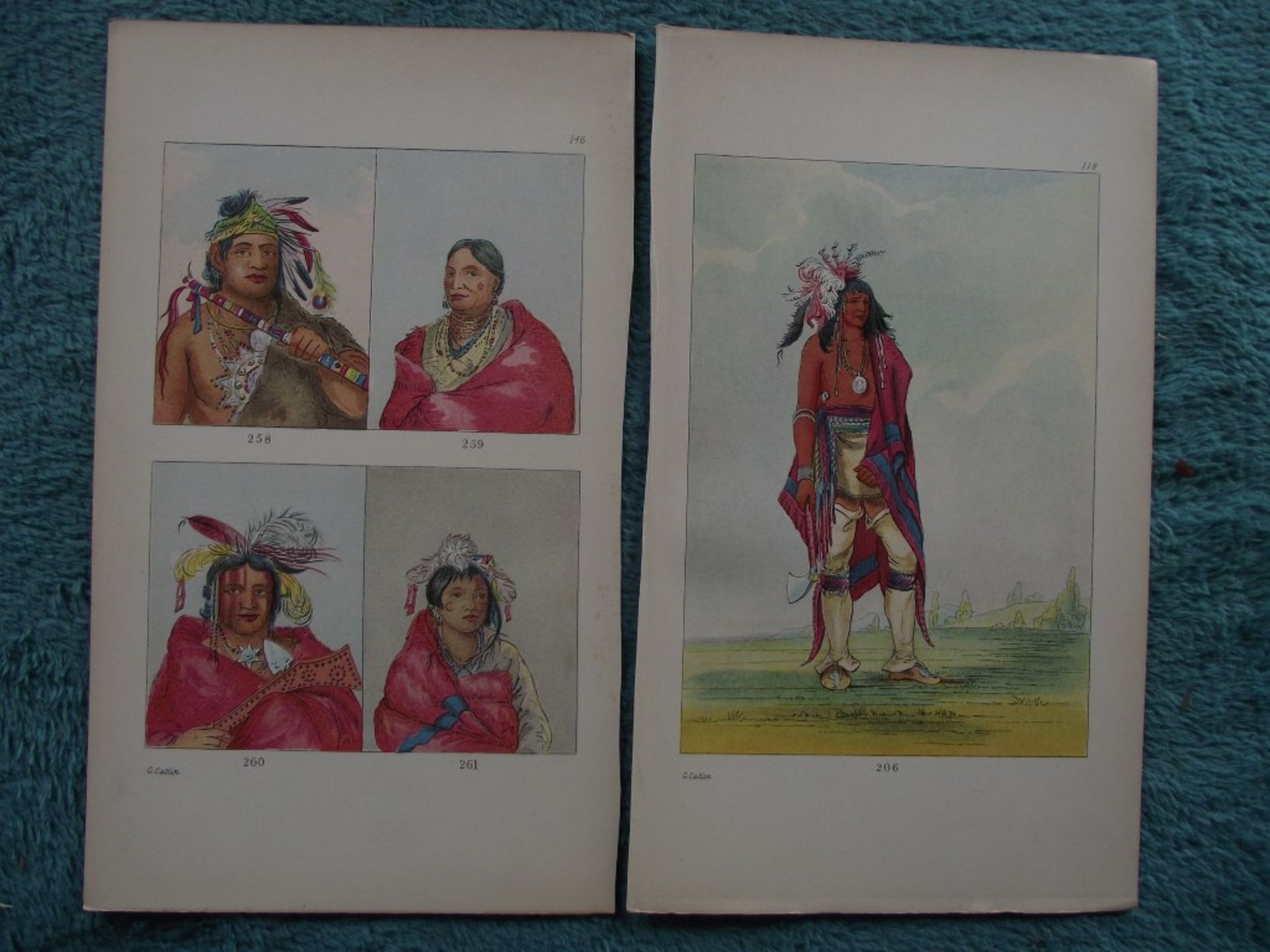 65 X book plates - George Catlin - Illustrations of the North American Indians - Circa 1876 - Image 10 of 40