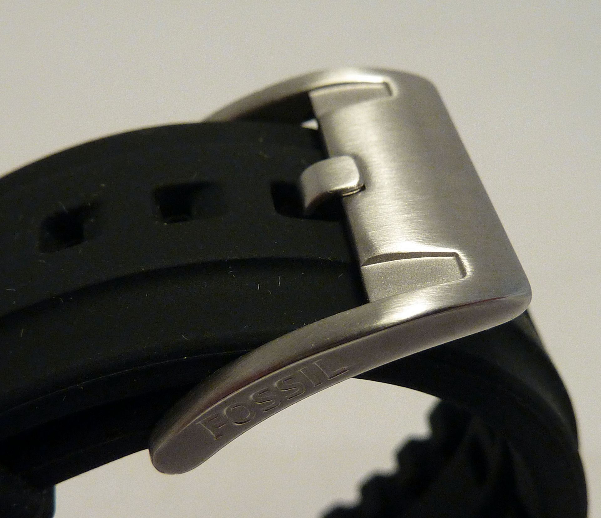 Fossil “Decker” - AM4384 Black silicon Strap Date watch. - Image 5 of 5