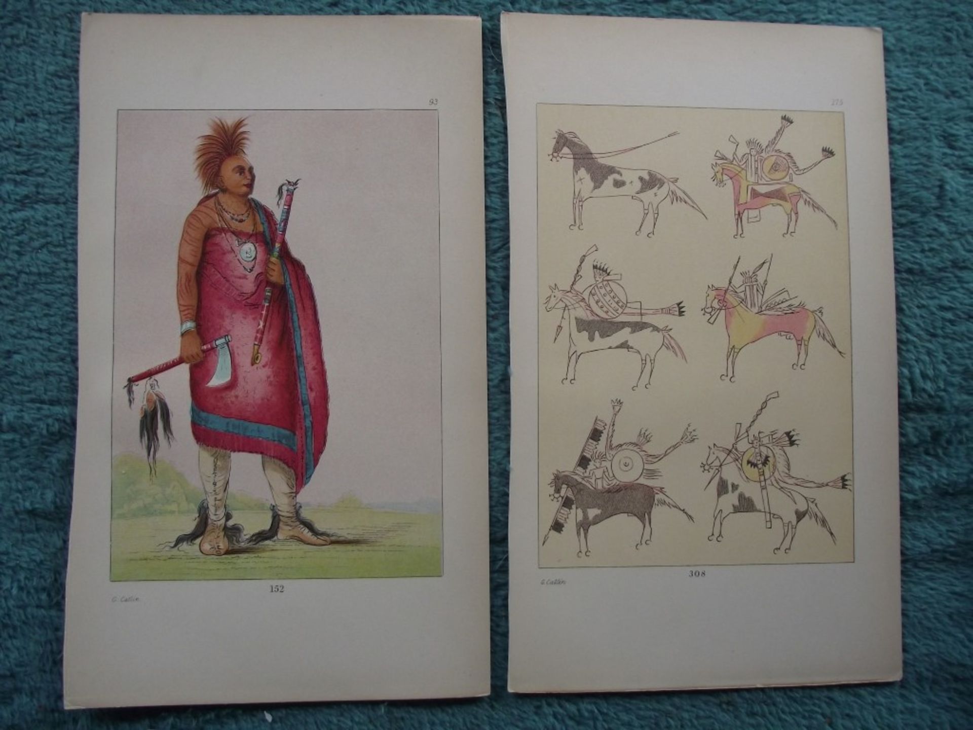 65 X book plates - George Catlin - Illustrations of the North American Indians - Circa 1876 - Image 32 of 40