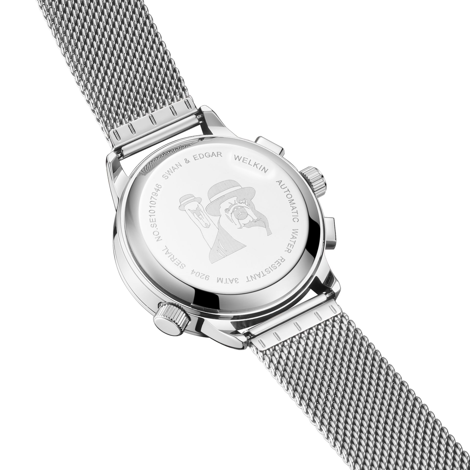 Limited Edition Swan & Edgar Welkin Automatic silver black Watch - FREE DELIVERY & 5 YEAR WARRANT... - Image 3 of 5