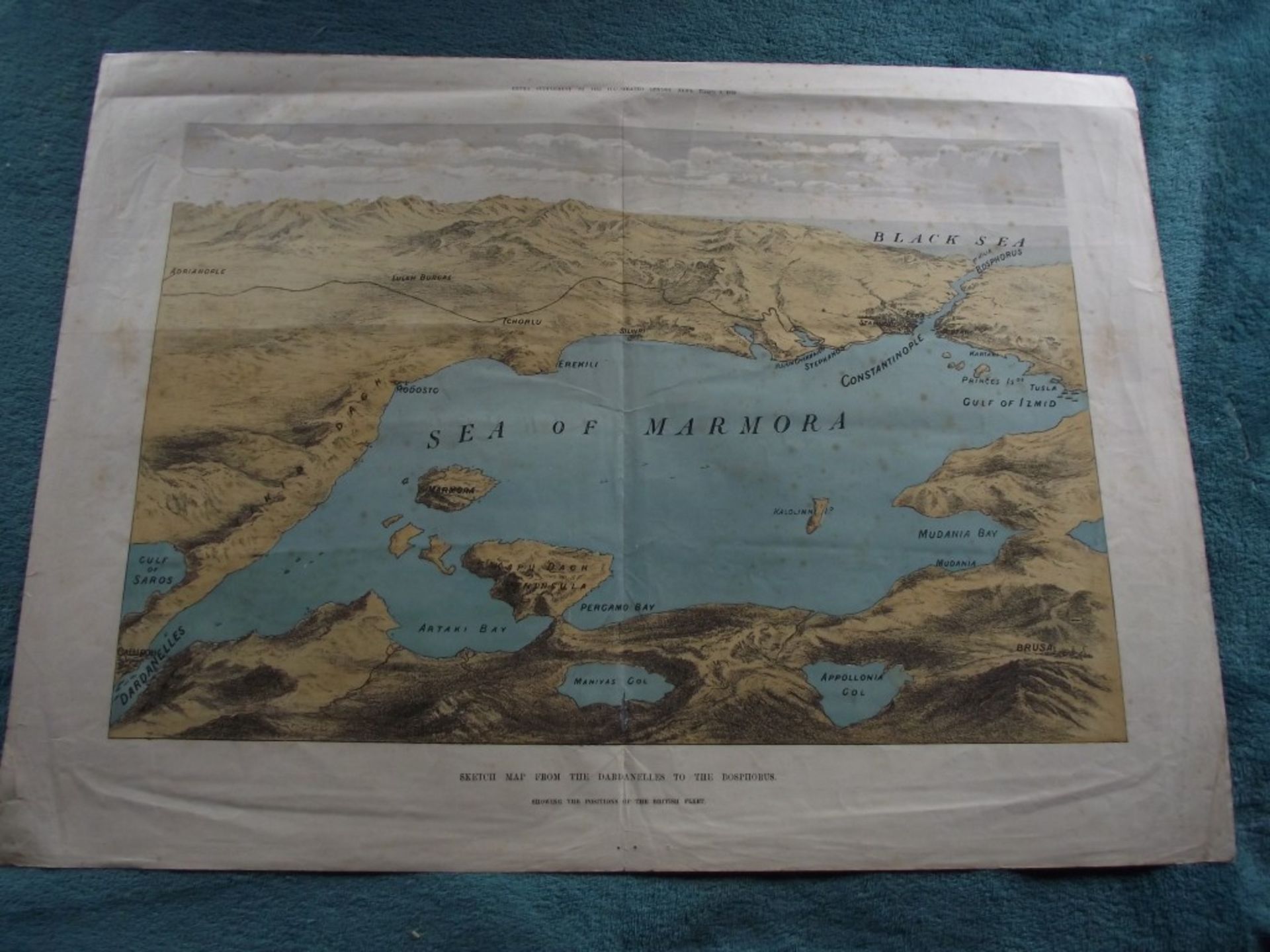 Sea of Marmora - Positions of the British Fleet - Illustrated London News 1878