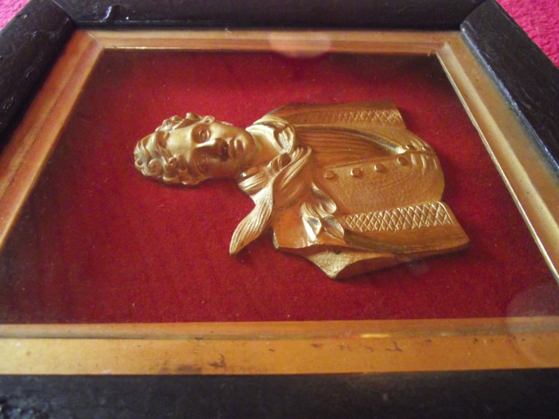 Gilt Bronze Relief Plaque of Lord Byron as a young Sailor - Circa 1870's - Image 5 of 14