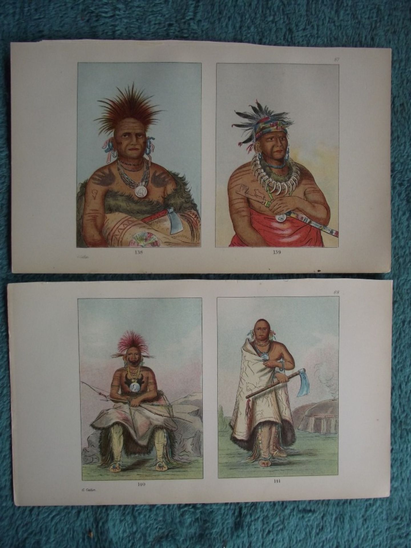 65 X book plates - George Catlin - Illustrations of the North American Indians - Circa 1876 - Image 23 of 40